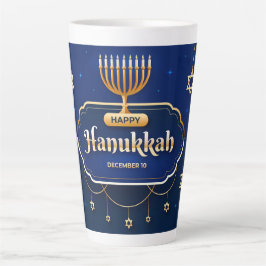 Caneca De Café Latte Happy Hanukkah