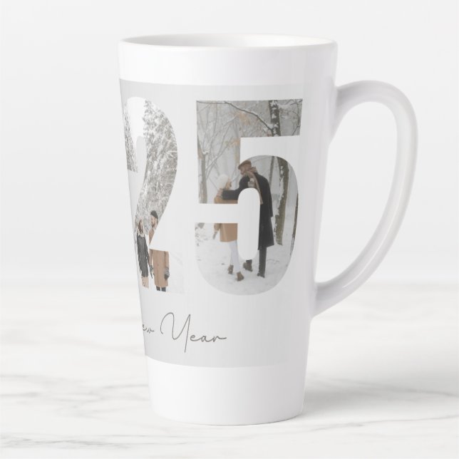 Caneca De Café Latte Happy New Year 2025  (Direita)