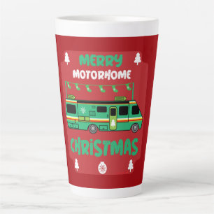 Caneca De Café Latte Happy RV Motorhom Xmas