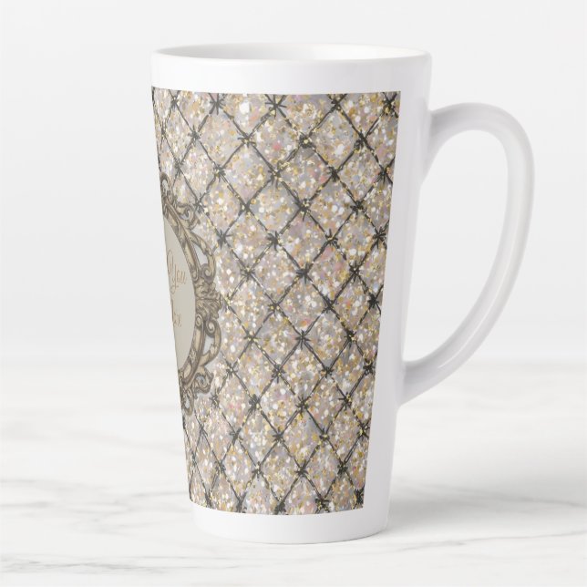 Caneca De Café Latte Happy Valentine's Day, Love You More,  (Direita)