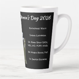 Caneca De Café Latte Happy Women's Day 2026 by RoseWrites 