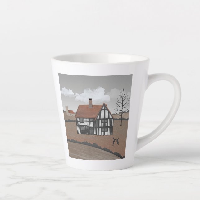Caneca De Café Latte Hare House (Direita)