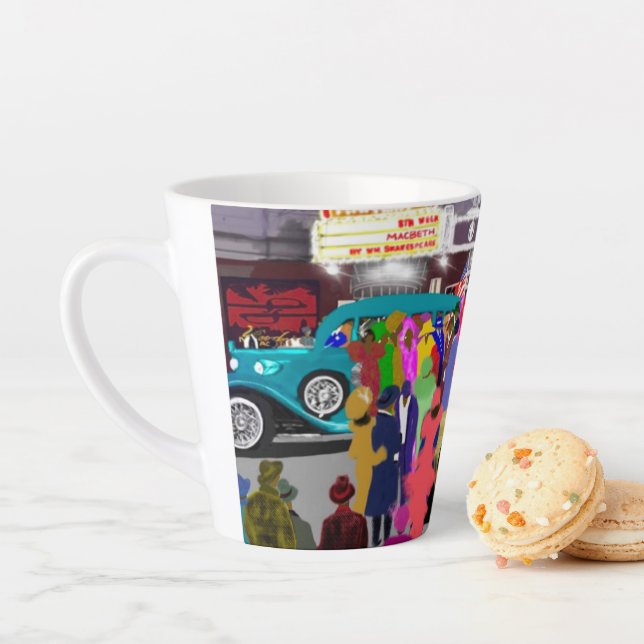 Caneca De Café Latte Harlem Roaring 20s Latte Mug (In Situ)