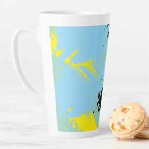 Caneca De Café Latte Harmonia de Cores Suaves e Elegantes