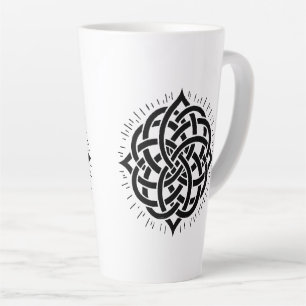 Caneca De Café Latte Harmonia Infinita: Arte de Símbolo Mandala Celta S