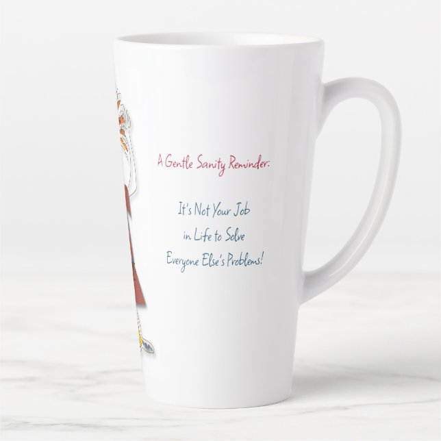 Caneca De Café Latte 'Harriet' - Sanity Reminder Latte Mug (Direita)
