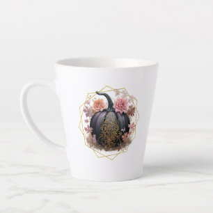 Caneca De Café Latte Harvest Floral Monograma