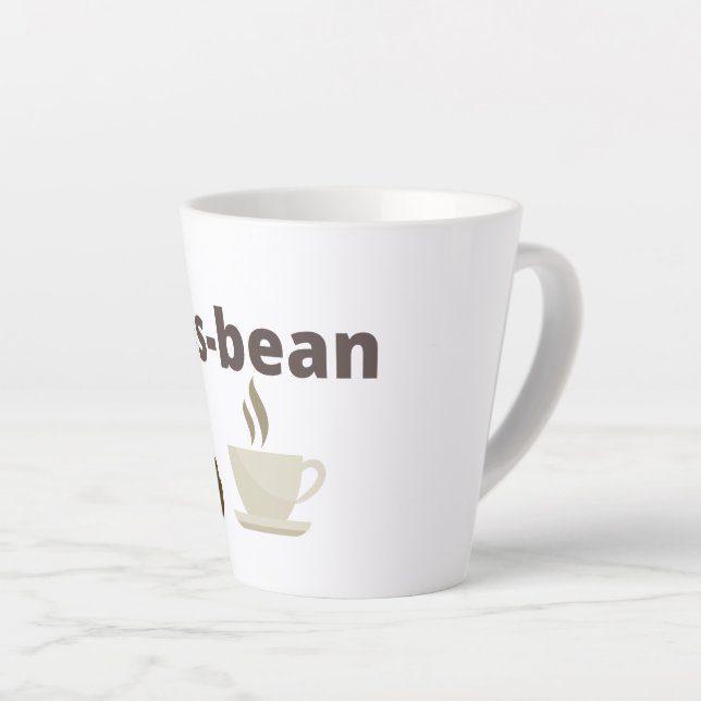 Caneca De Café Latte Has-Bean Latte Mug (Ângulo direito)