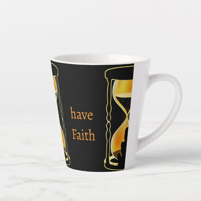Caneca De Café Latte Have Faith (Direita)