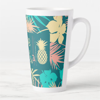 Caneca De Café Latte Hawaiian Live Aloha