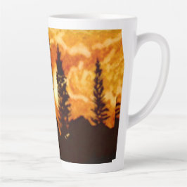 Caneca De Café Latte Hawiian Hula Dancer
