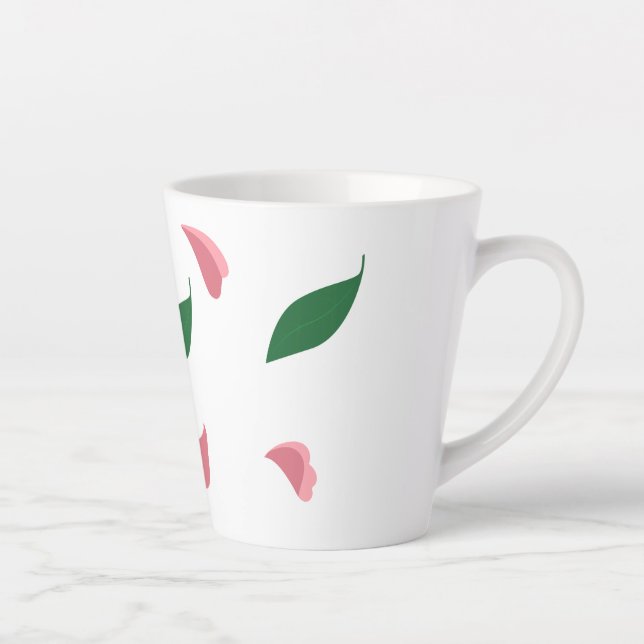 Caneca De Café Latte Heart & leaves latte mug (Direita)
