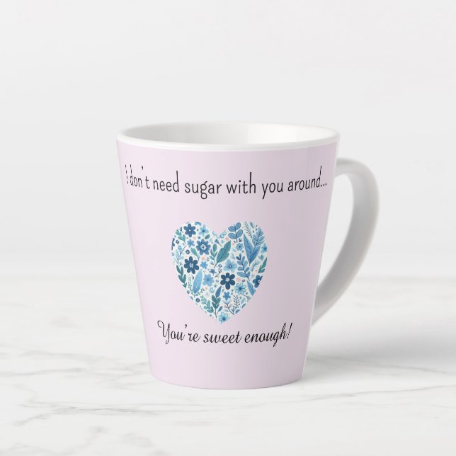 Caneca De Café Latte Heart Mug (Ângulo direito)