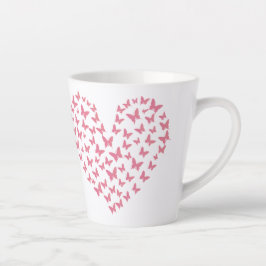 Caneca De Café Latte Heart of Capricious Butterflies