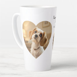 Caneca De Café Latte Heart-Shaped Dog Design – “Happiness on Four Paws”