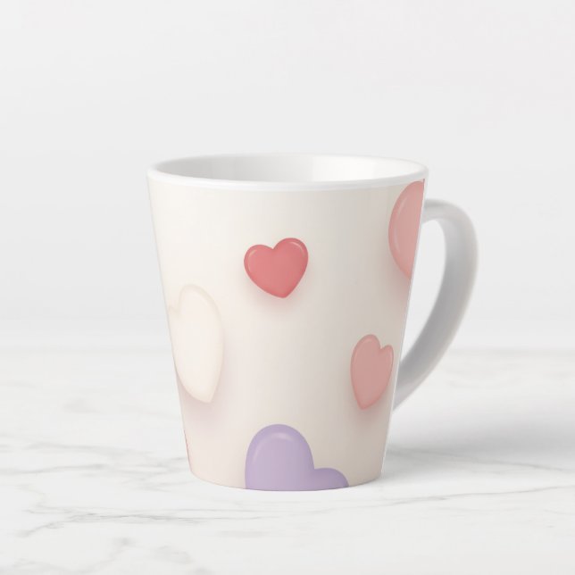 Caneca De Café Latte Heart to Heart Mug (Ângulo direito)