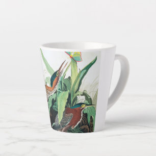 Caneca De Café Latte Herão Verde por John James Audubon