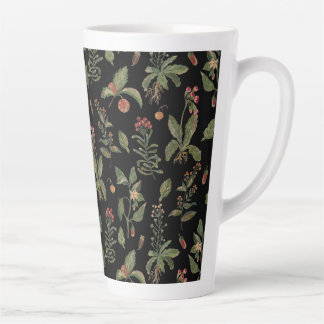 Caneca De Café Latte Herbo de Cottagecore Preto