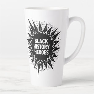 Caneca De Café Latte Heróis da História Negra Celebram o Mês da Históri