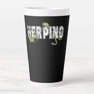 Caneca De Café Latte Herpetologia Retiles Cobra Zoology Sapo Herping