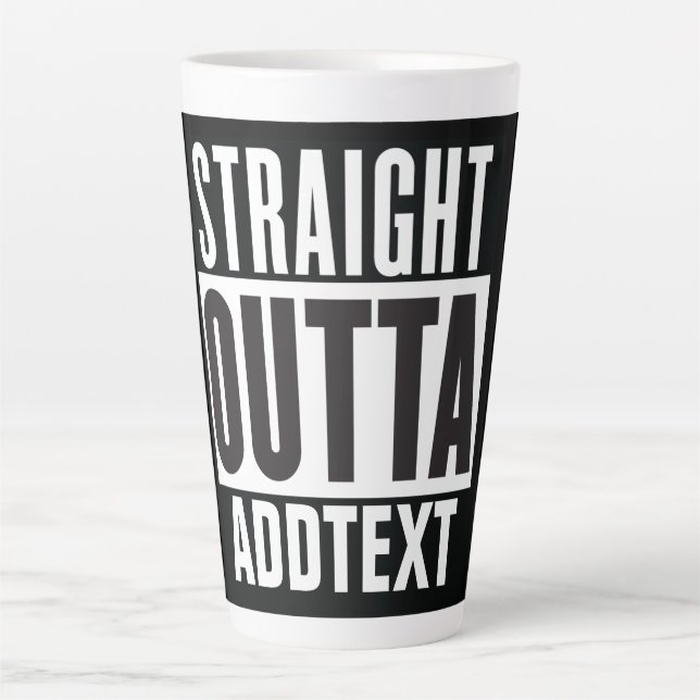 Caneca De Café Latte Hetero Saída adicione seu texto (Frente)