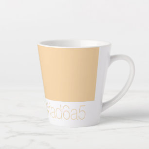 Caneca De Café Latte Hex FAD6A5 Laranja Bege Quente Pêssego Minimalista
