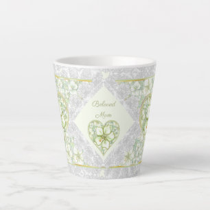 Caneca De Café Latte Hibiscus & lace WHITE