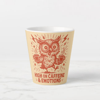 Caneca De Café Latte High on Caffeine & Emotions