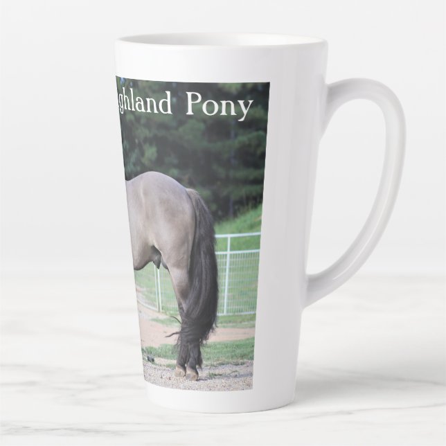 Caneca De Café Latte Highland pony latte cup (Direita)