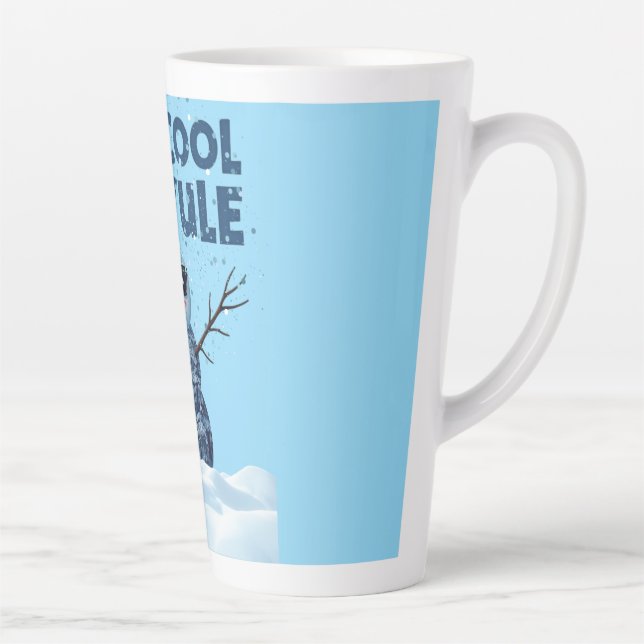 Caneca De Café Latte Hip Snowman Holiday Design - Mugs (Direita)