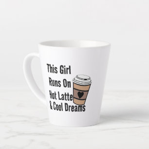 Caneca De Café Latte Hipster quente e sonhas Legal