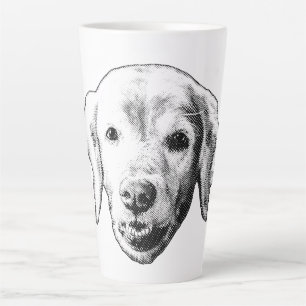 Caneca De Café Latte História do Cachorro Aconchegante