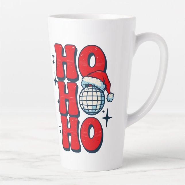 Caneca De Café Latte Ho ho ho feliz natal (Direita)