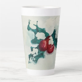 Caneca De Café Latte Holly na neve