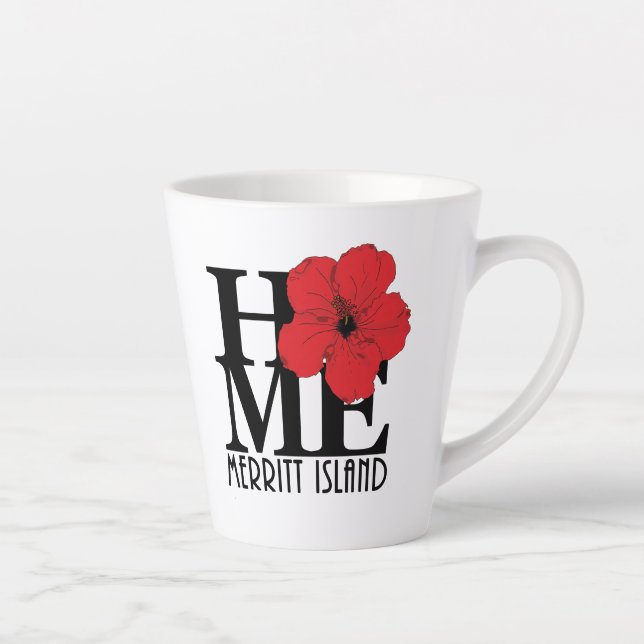 Caneca De Café Latte HOMe Merritt Island red hibiscus small (Direita)