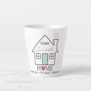 Caneca De Café Latte Home Sweet Home personalizado
