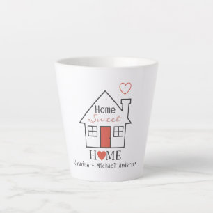 Caneca De Café Latte Home Sweet Personalizado