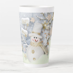 Caneca De Café Latte Homem de Neve de inverno Frio