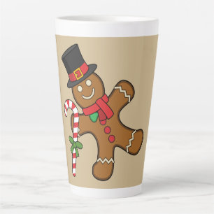 Caneca De Café Latte Homem de Pão Dançante