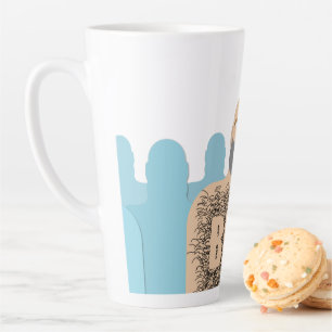 Caneca De Café Latte Homem peludo artístico de SlipperyJoe urso gay pr
