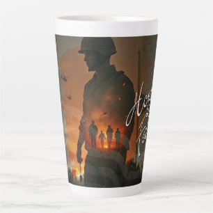 Caneca De Café Latte Honrar os Caídos – Lembrar seu Sacrifício