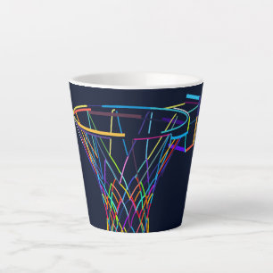 Caneca De Café Latte Hoop de basquete