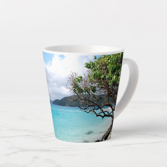 Caneca De Café Latte Hora da Ilha (Ângulo direito)
