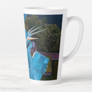Caneca De Café Latte Horizonte de Nova York, Tocha da Estátua da Liberd