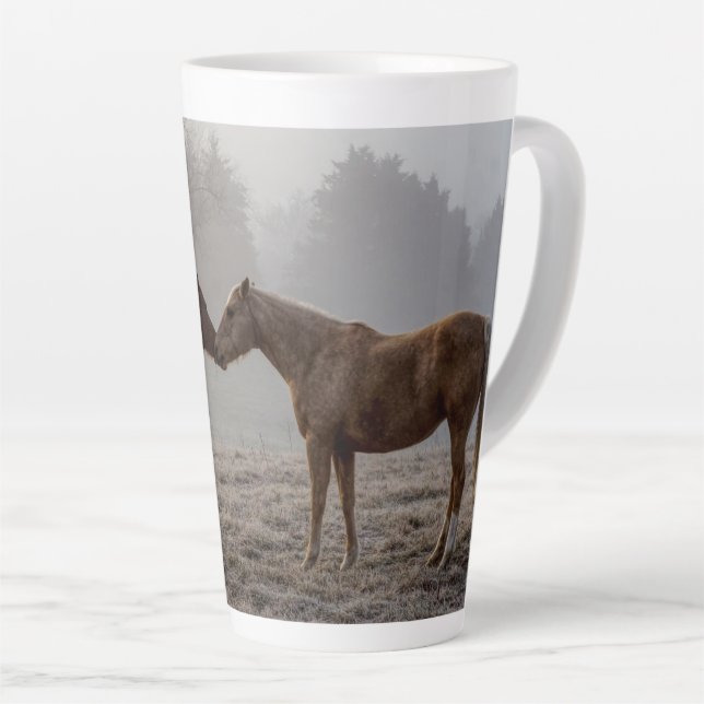 Caneca De Café Latte Horse Love (Ângulo direito)