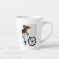 Hound Basset na Bicicleta