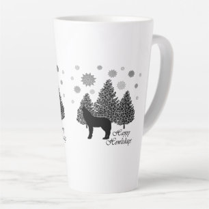 Caneca De Café Latte Howf Happy Howlidays Leopard Pattern Snow