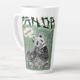 Caneca De Café Latte Huh Panda