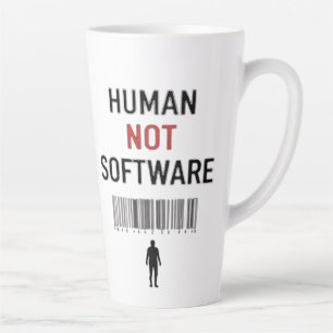 Caneca De Café Latte Humano não software
