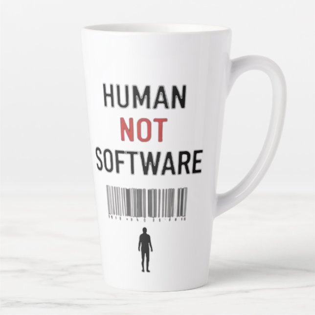 Caneca De Café Latte Humano não software (Direita)